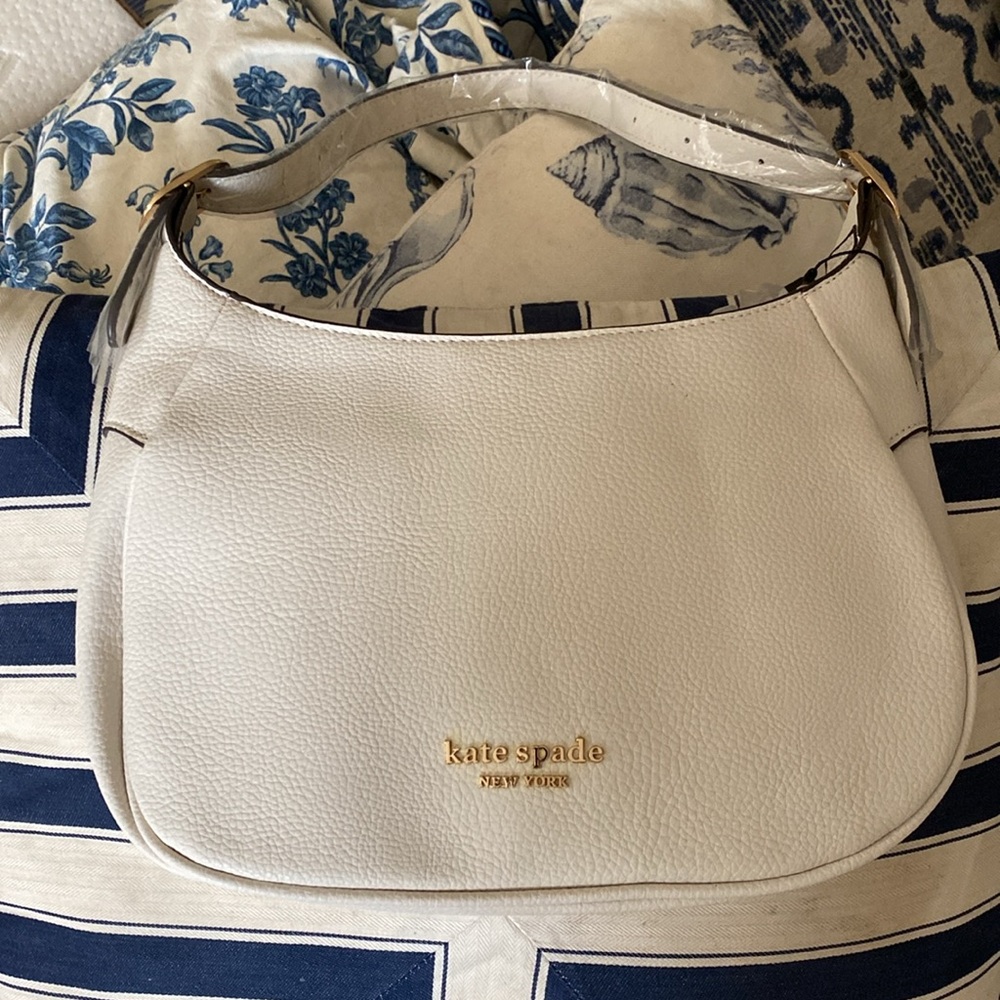 Kate Spade White Leather Shoulder Bag — Brand-New, Never Used.